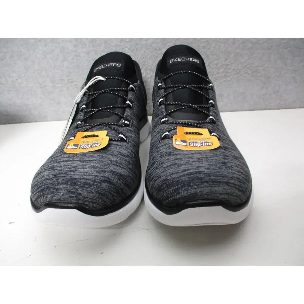 Skechers Slip-ins Summits Bungee Shoes Dazzling Haze Black White Womens Sz 8